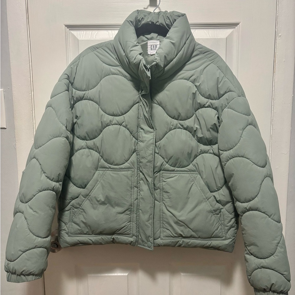 GAP Light Green Quilted Jacket